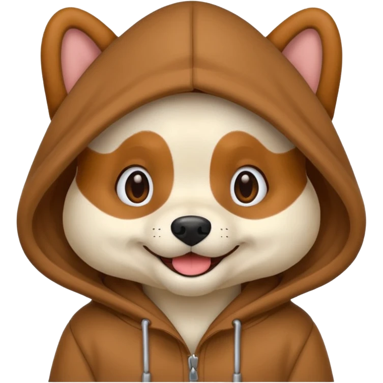 Dog wearing a hooddie  emoji