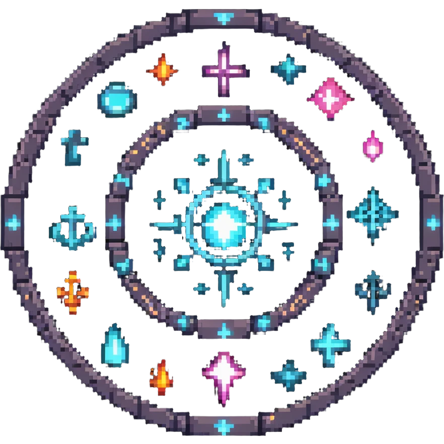magical portal with sparkling light and mystic symbols emoji