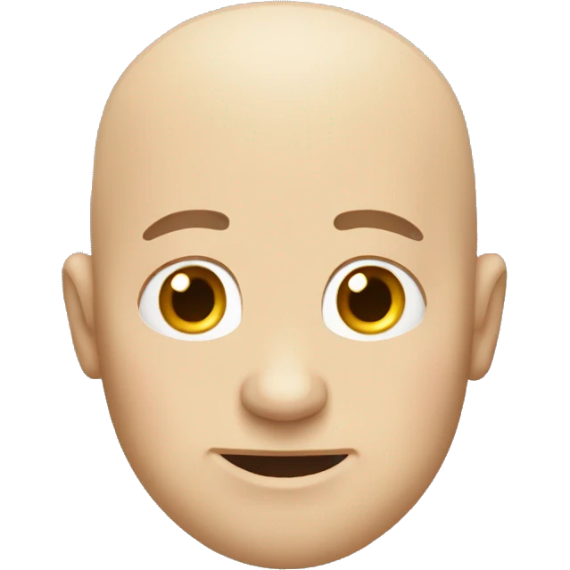 bald guy with a broken halo emoji
