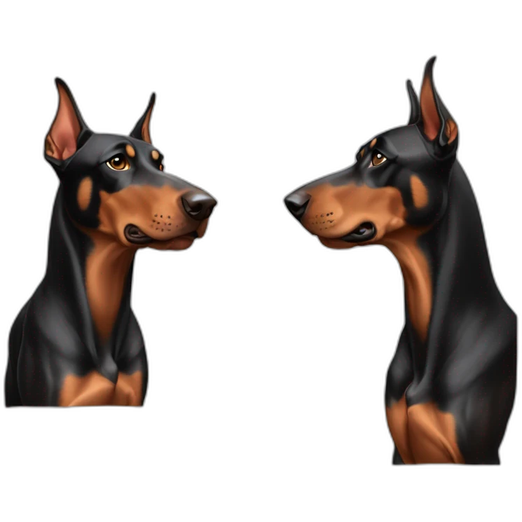 Doberman and frison horse emoji