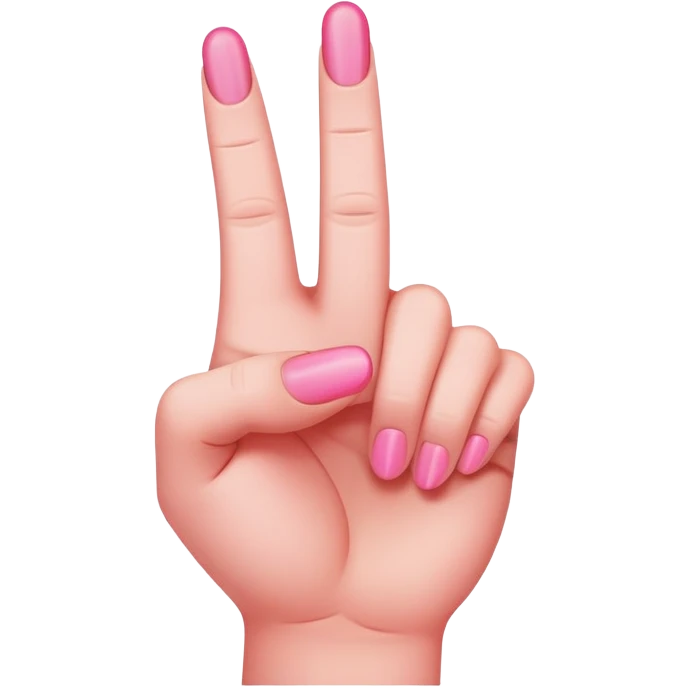 Pink middle finger emoji