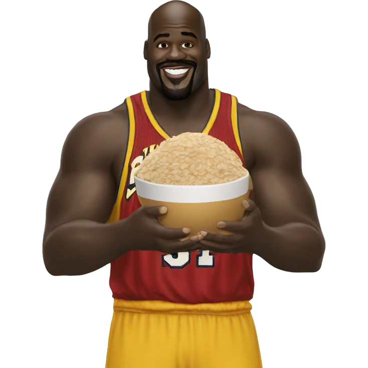shaquille o'neal eating oatmeal emoji