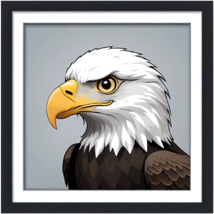 Game of thrones style eagle square picture frame  Sigil with Stark Colors emoji