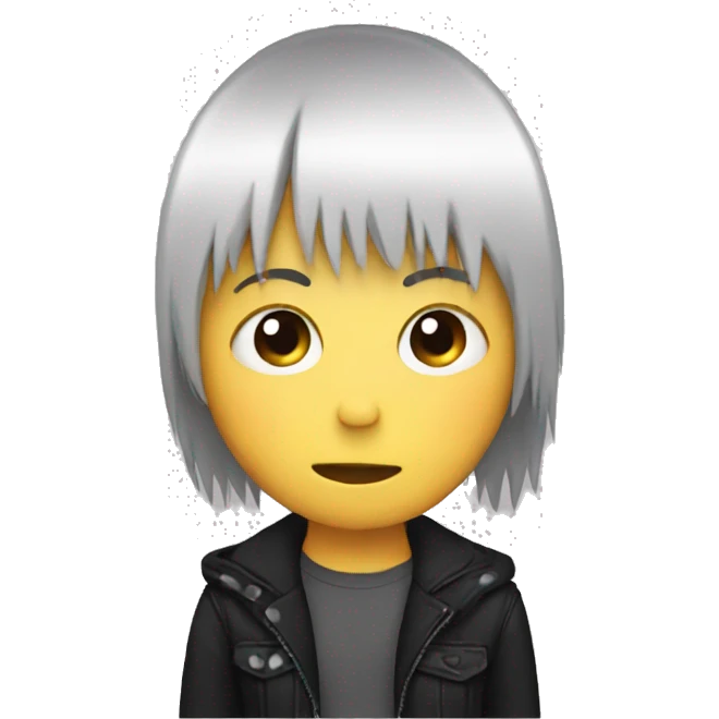 Emoji with emo bangs emoji