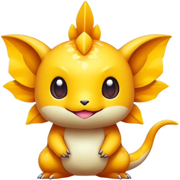 Randomly-colored exotic chibi Fakémon-creature emoji