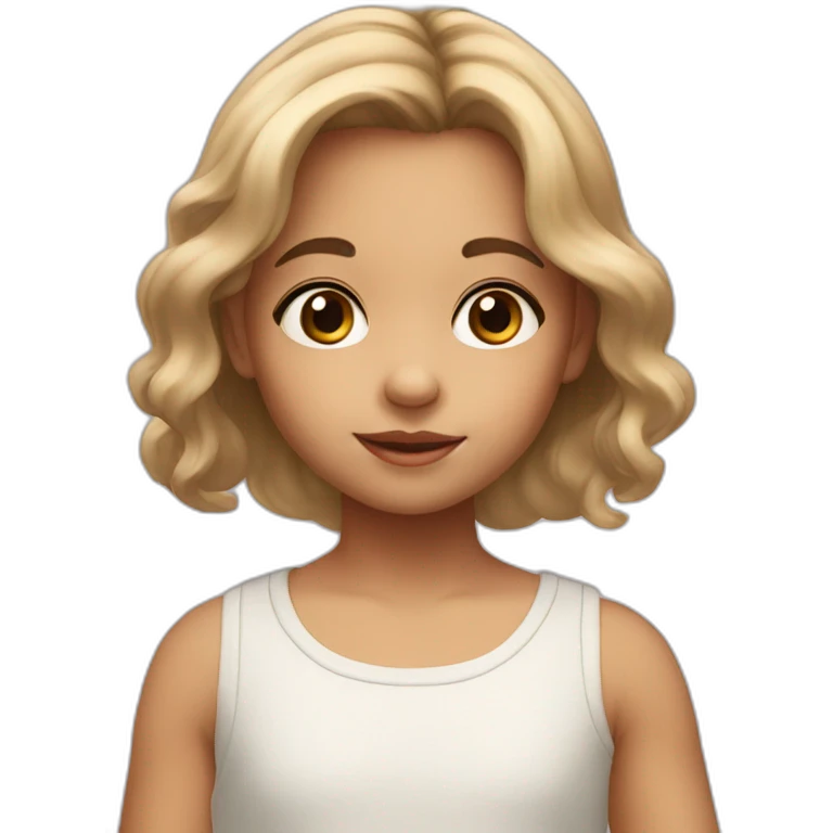 3 year old girl with big brown eyes and light hair emoji