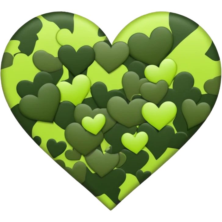 Heart camuflage emoji