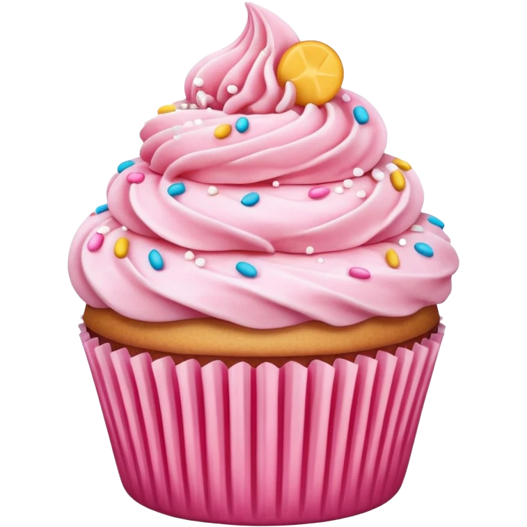 Cupcake with pink icing emoji