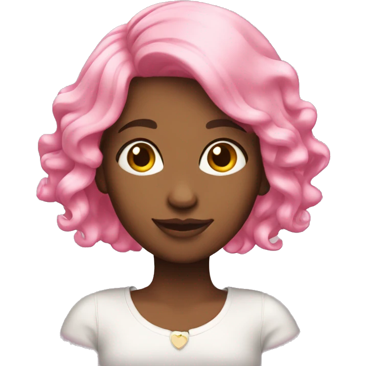 Pink hair fair girl emoji