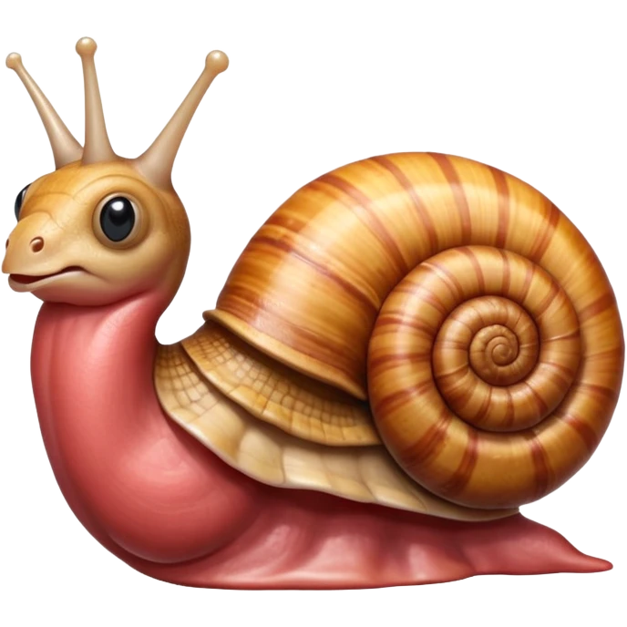 snail with "anatomical heart" as shell emoji
