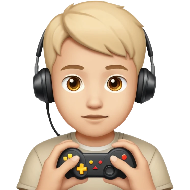 Un jeune gamer  emoji