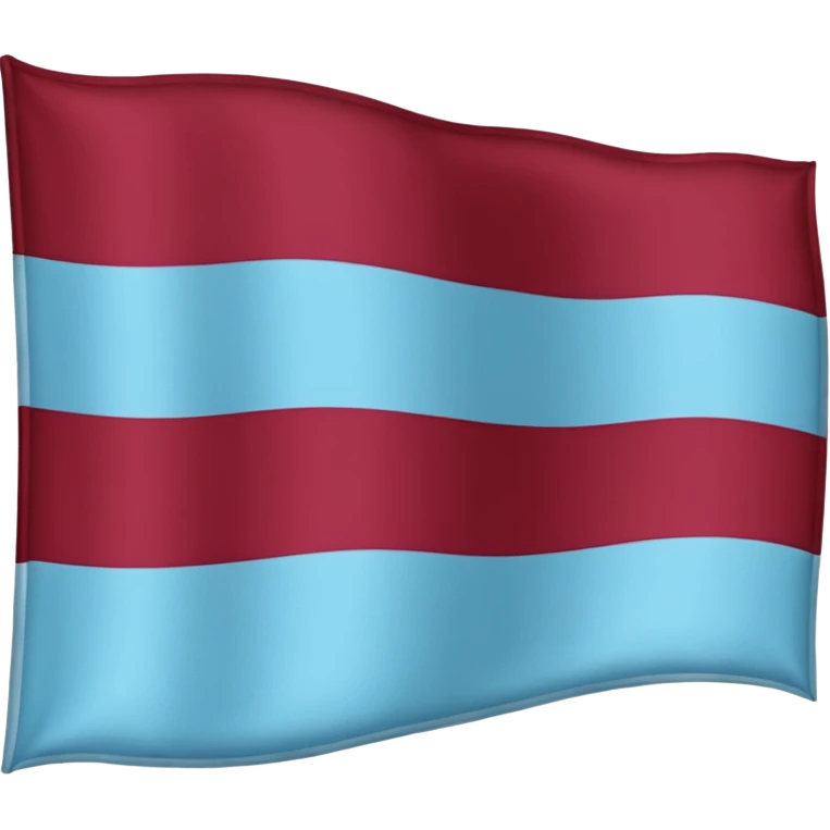 Austria flag with dark burgandy and light blue colours instead emoji