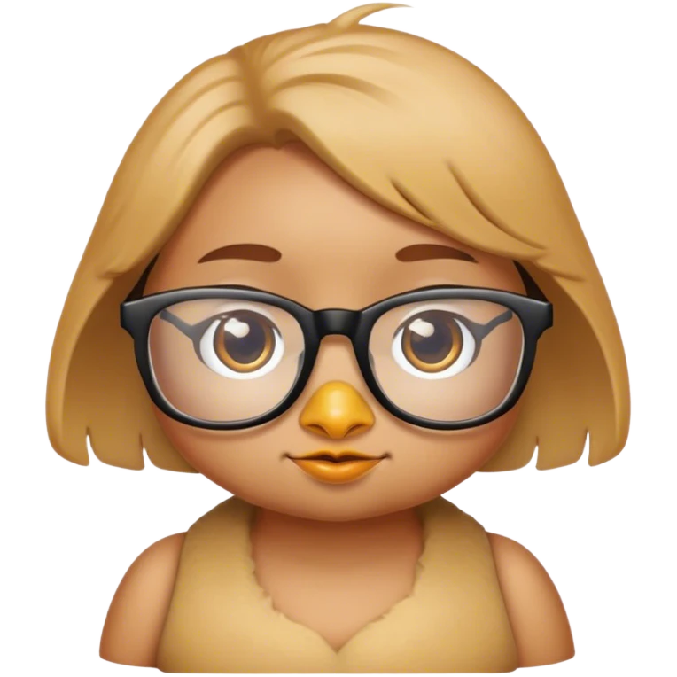 Chick wearing glasses emoji