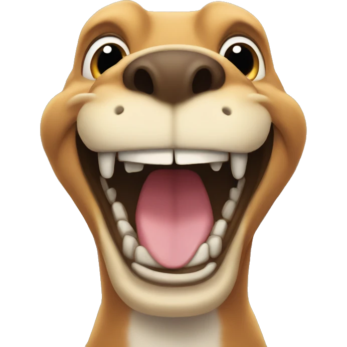 Rex with big smile emoji