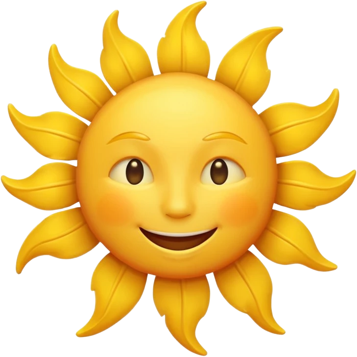 smiling sun emoji, simple and cheerful emoji