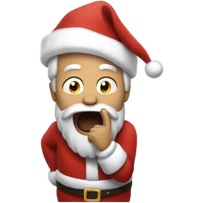 Santa yelling emoji