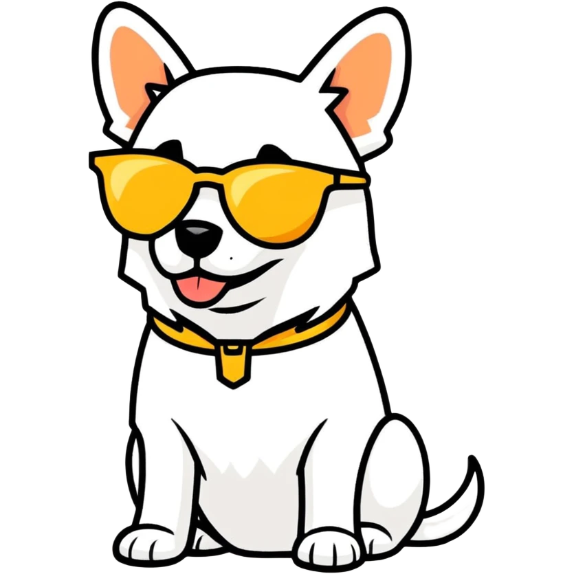 Dog with sunglasses  emoji