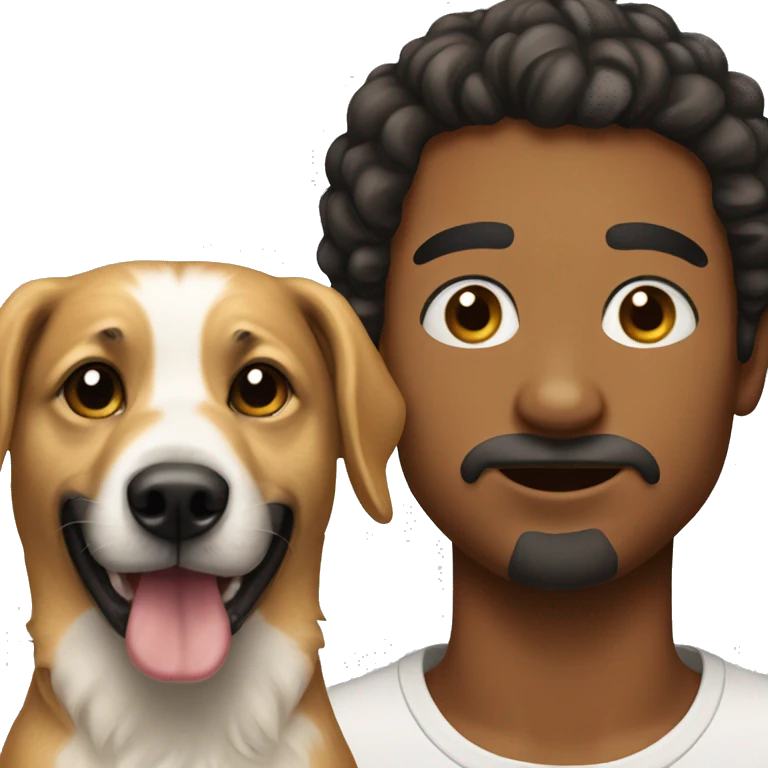 half dog and human emoji