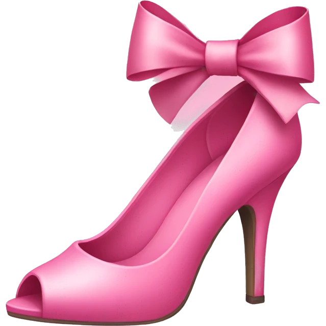 Pink heels with a bow on them emoji