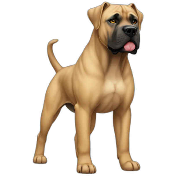 dog Cane Corso color fawn full body emoji