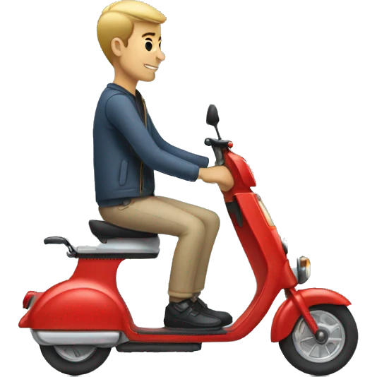 Mike on electric scooter  emoji