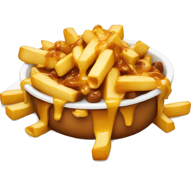 Poutine eating a poutine emoji