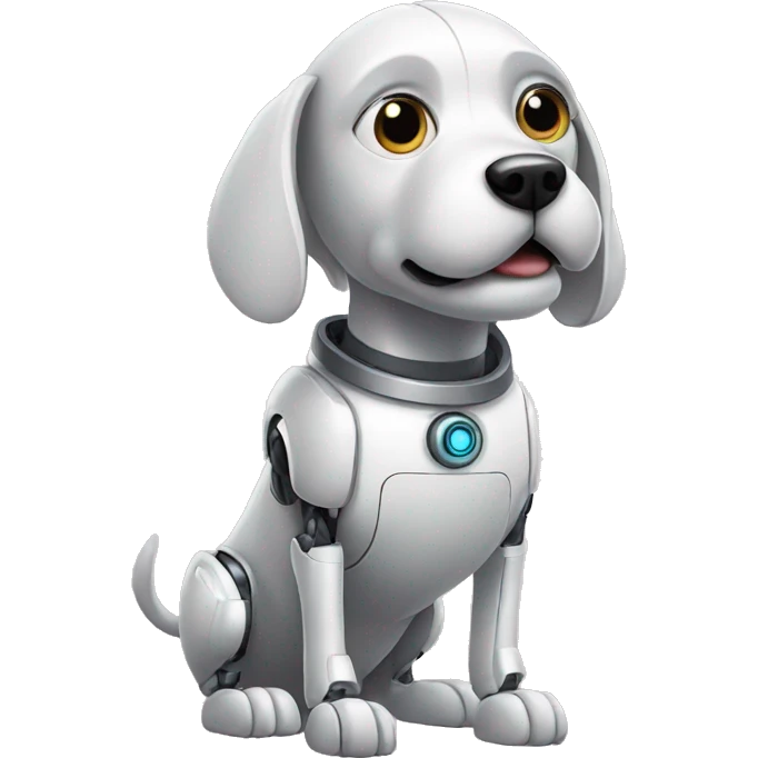 Funny Robot dog emoji