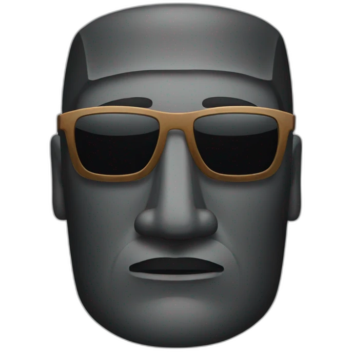 moai wearing dark sunglasses emoji
