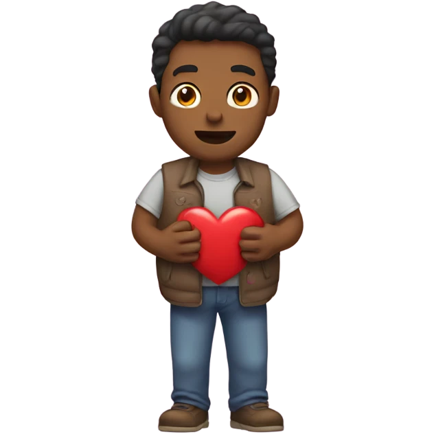 Father holds heart emoji