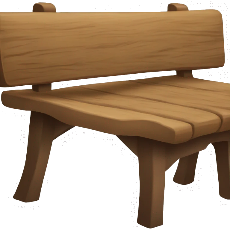 Brown wood bench emoji