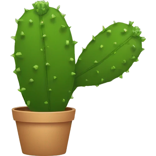 single flat Nopal without pot emoji