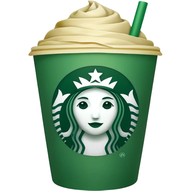Star colored starbucks green, no face emoji