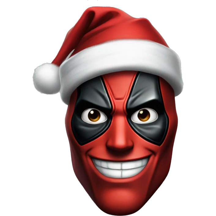 Deadpool with Santa hat  emoji