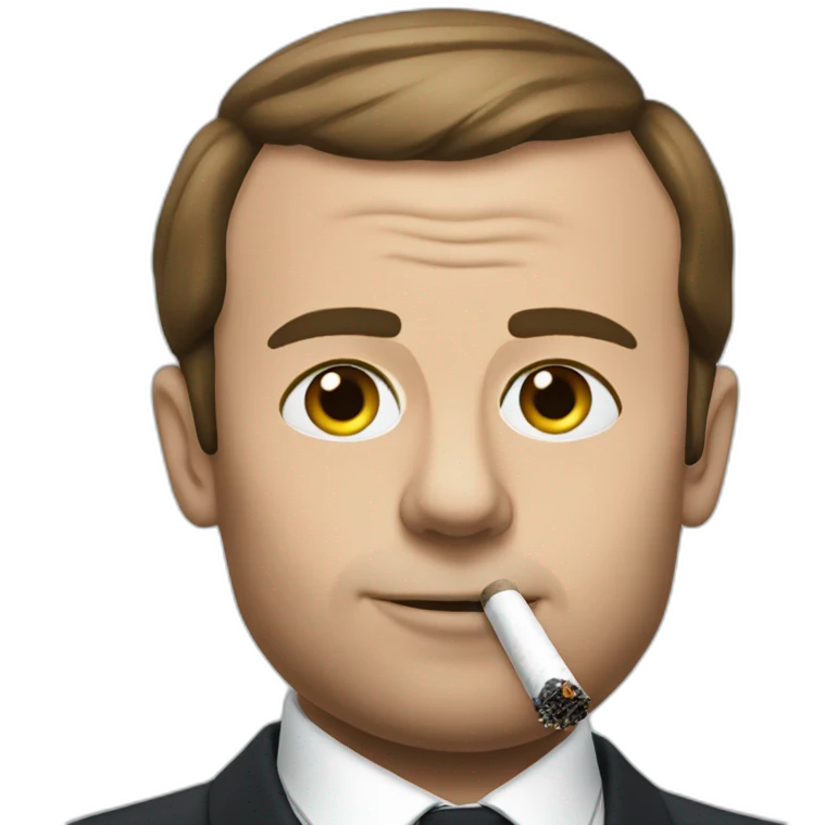 Macron smoking emoji
