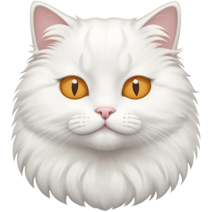 A white cat sitting with eyes closed emoji