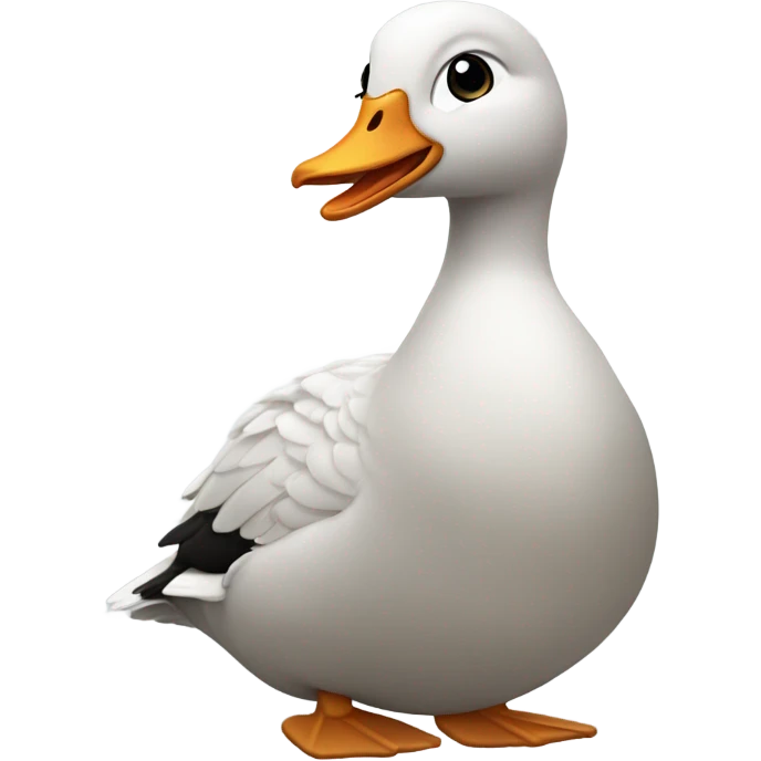 Grateful crying emotional goose emoji