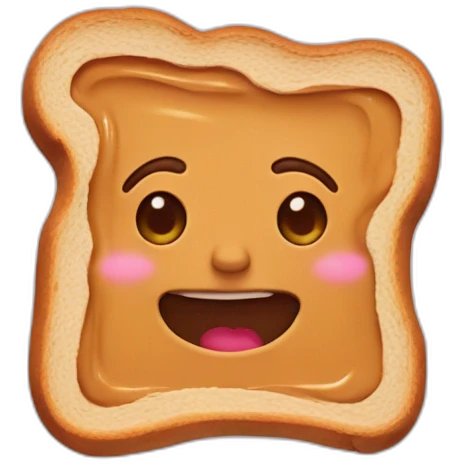 Tartine peanut butter jelly on face emoji