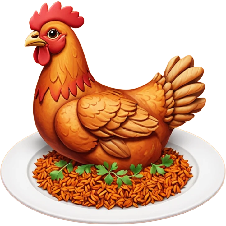 chicken tandoori with  tandoori redmasala rice emoji