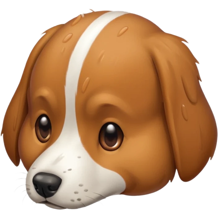 the dog has its head down, looking for tracks emoji
