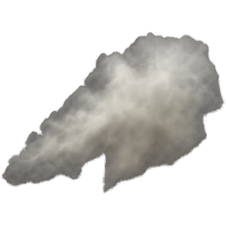 a drifting dust cloud, wispy and light, transparent background emoji