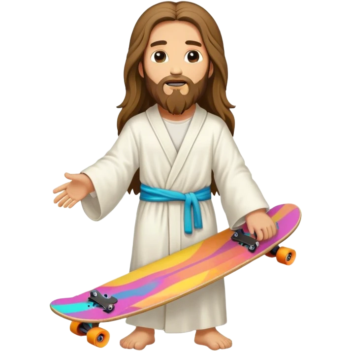Skateboarding Jesus emoji