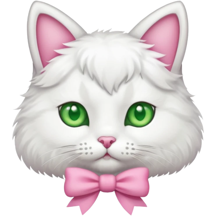 gato con un lazo rosa  emoji