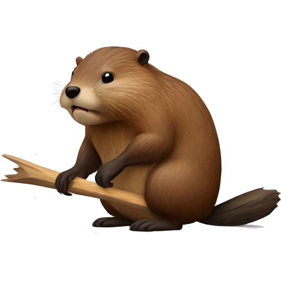 a beaver that just lost a game of wordle emoji