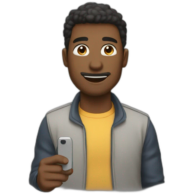 Homem gravando vídeo  emoji