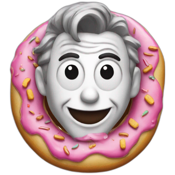 informal joker with donut emoji