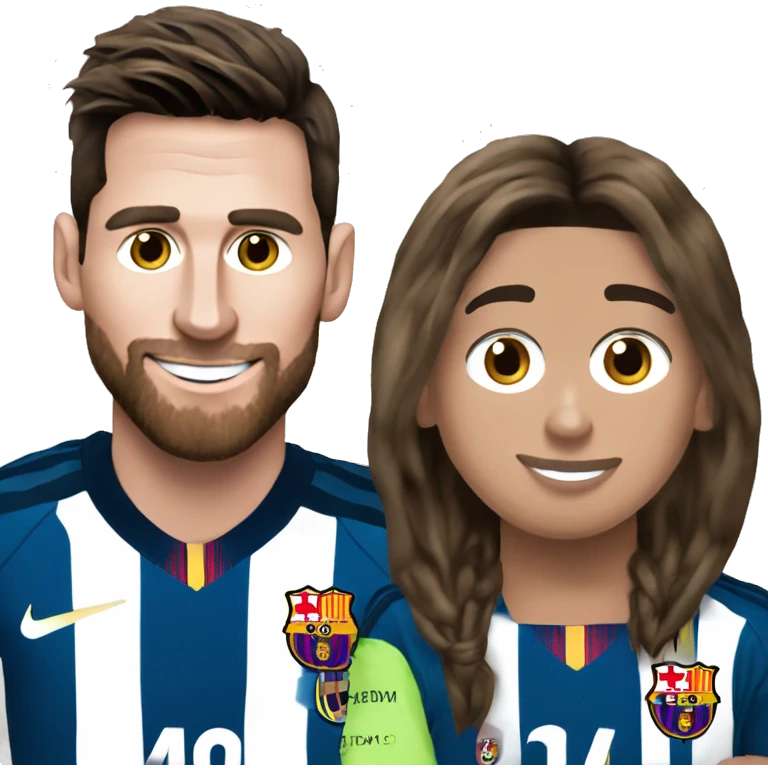 Messi con cr7 emoji