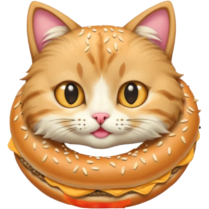 Kedi simit yiyor emoji
