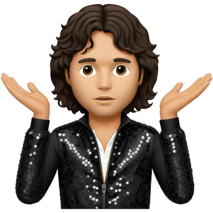 Jim Morrison  with black sequin outfit emoji