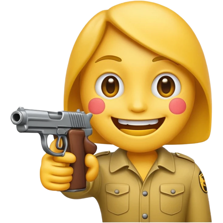 Emoji with a gun to its mouth emoji