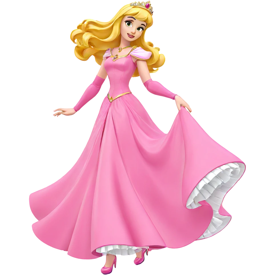 blonde princess in pink dress emoji